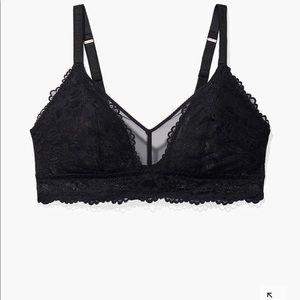 SAVAGEXFENTY NWOT BLUE FLORAL LACE & MESH BRALETTE